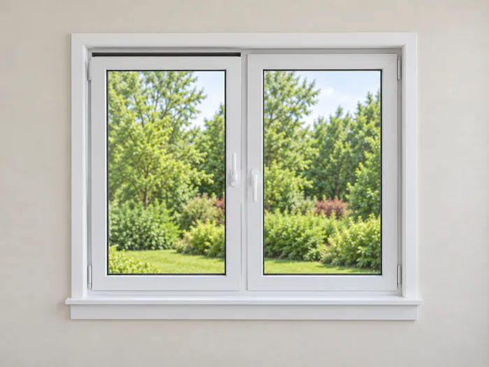Two-sash tilt and turn window, left sash tilted